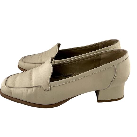 Preloved SPA Easy Spirit Cream Leather Box Toe Slip On Mule Size 9.5B - Picture 6 of 7
